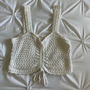Hollister Cream Knit Tank Top